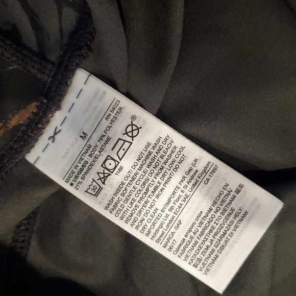 NWT gFast High Rise Blackout Metallic Print Leggings Women M - Picture 11 of 13